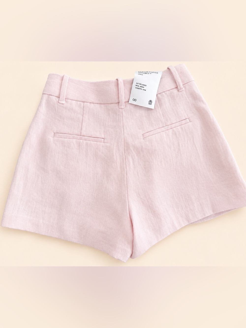 Aritzia Effortless Mini Power Linen Shorts – Poetic Pink – Size 00 – NWT - Picture 6 of 7
